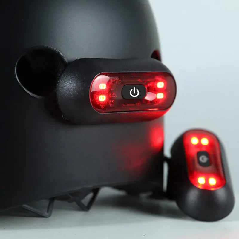 Motorcycle Helmet Light Rechargeable Flashing Tail Light