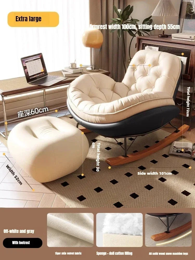 Modern Luxury Honeycomb Lazy Rocking Chair