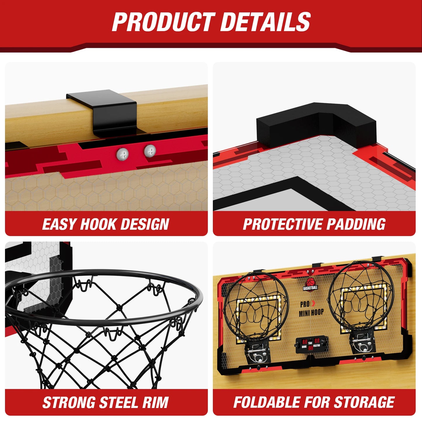 Basketball Hoop Double Home Scoring Hoop Set