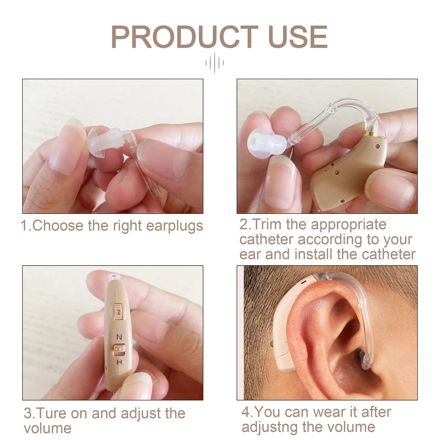 Digital Hearing Aid Adjustable Tone Sound Amplifier