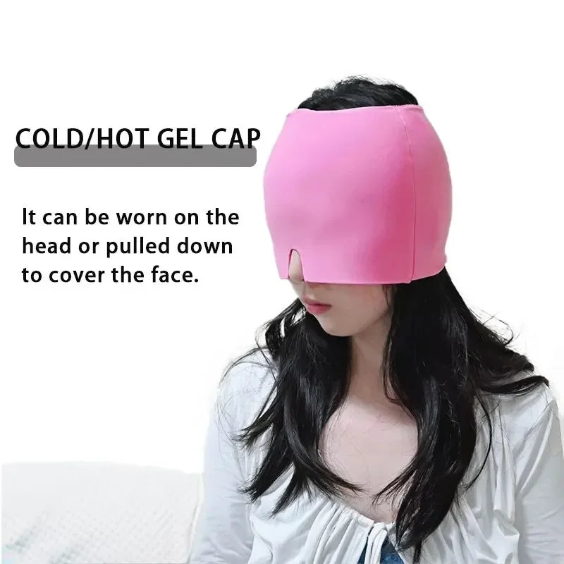 Gel Cold Hot Head Ice Cap Head Wrap