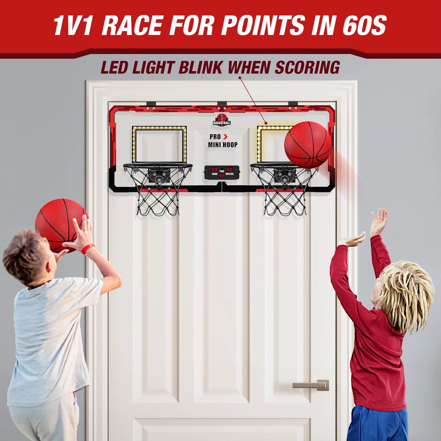 Basketball Hoop Double Home Scoring Hoop Set