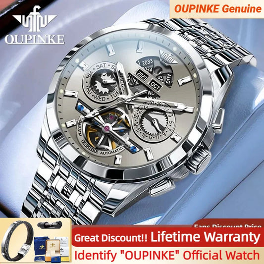 Automatic Skeleton Stainless Steel Men's Watch