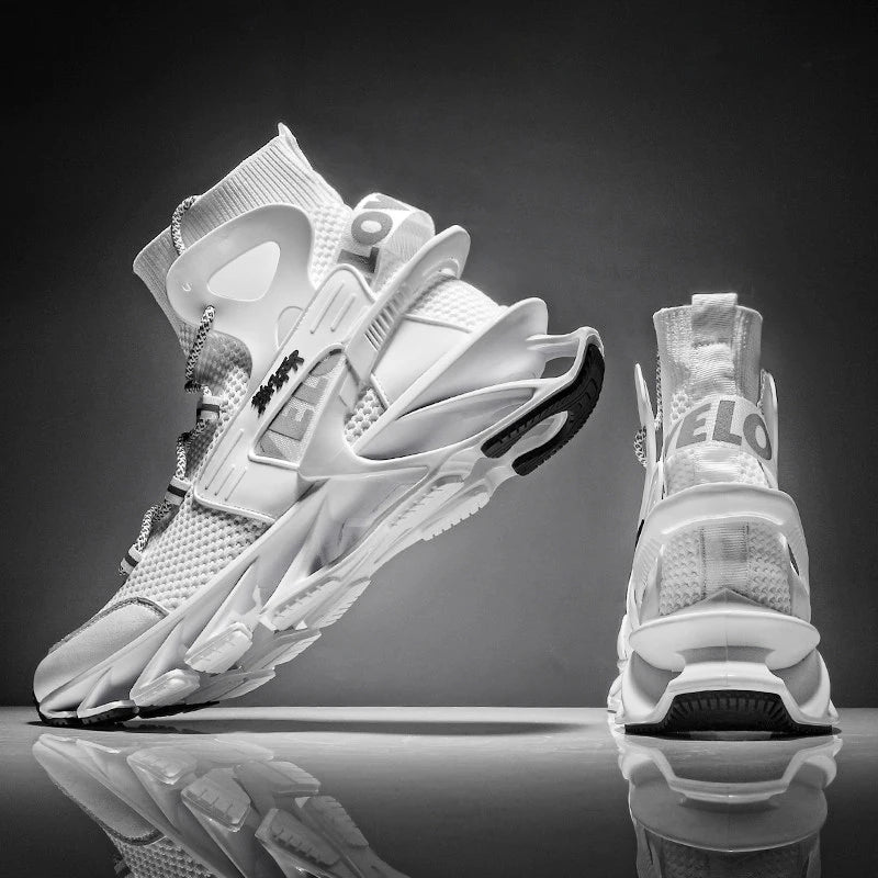 Mens Race Trainer Breathable Fashion Running Shoes