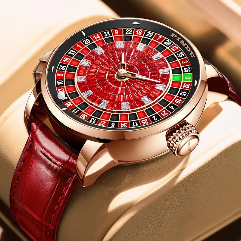Push Button Gambling Table Roulette Watch