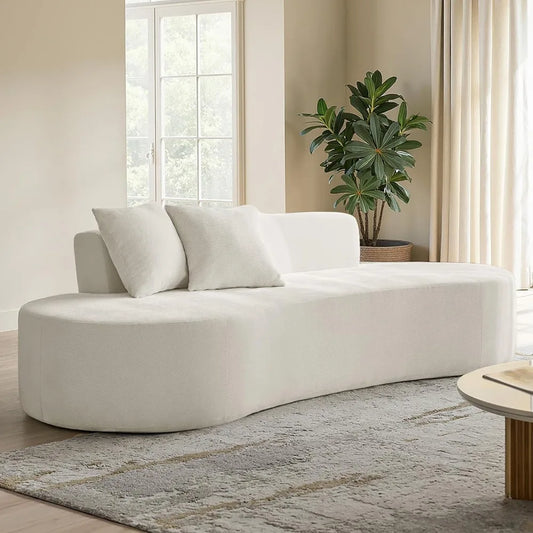94.5" Curved Modern Compressed Foam Sofa