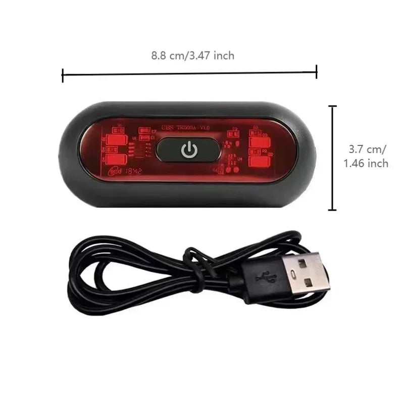 Motorcycle Helmet Light Rechargeable Flashing Tail Light
