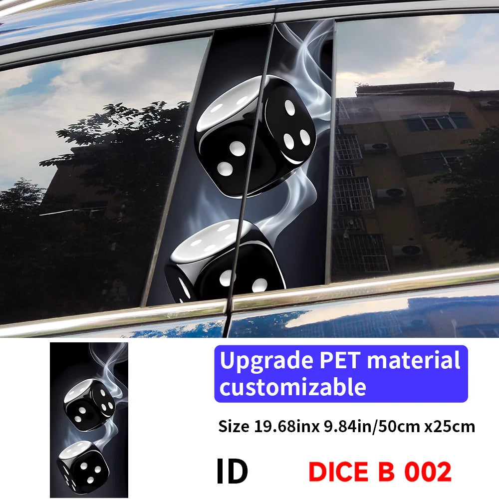 Dice B Pillar Waterproof Decorative Decals