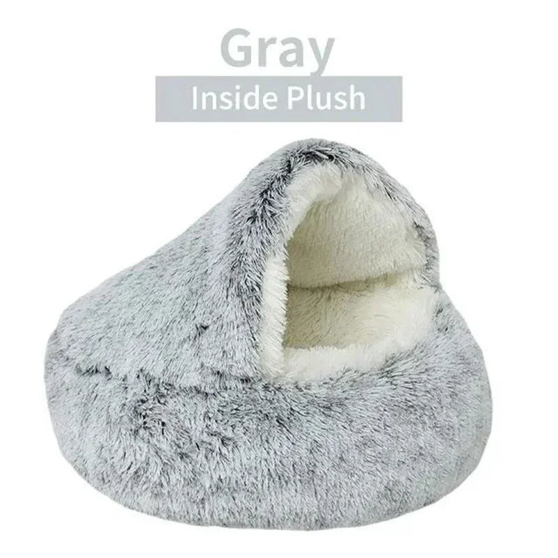 Plush Round Cat Bed Pet Mattress Warm Soft Comfortable