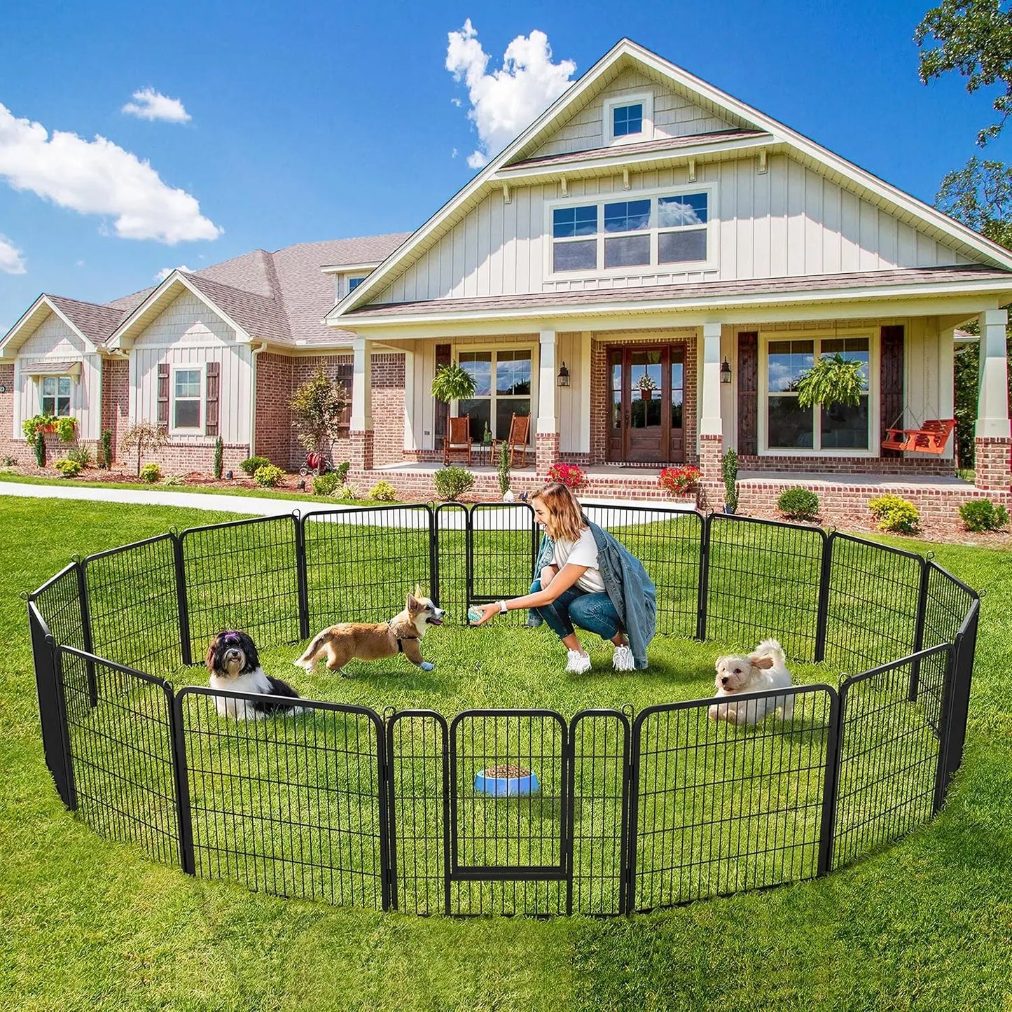 Foldable Metal Pet Playpen Dog Exercise Kennel