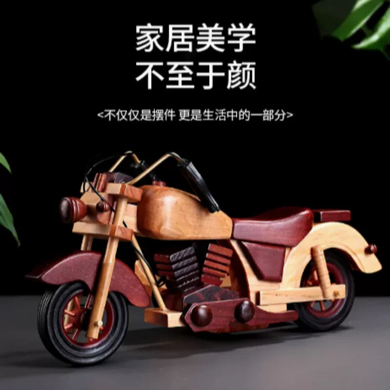 Handmade Wooden Wine Rack Motorcycle
