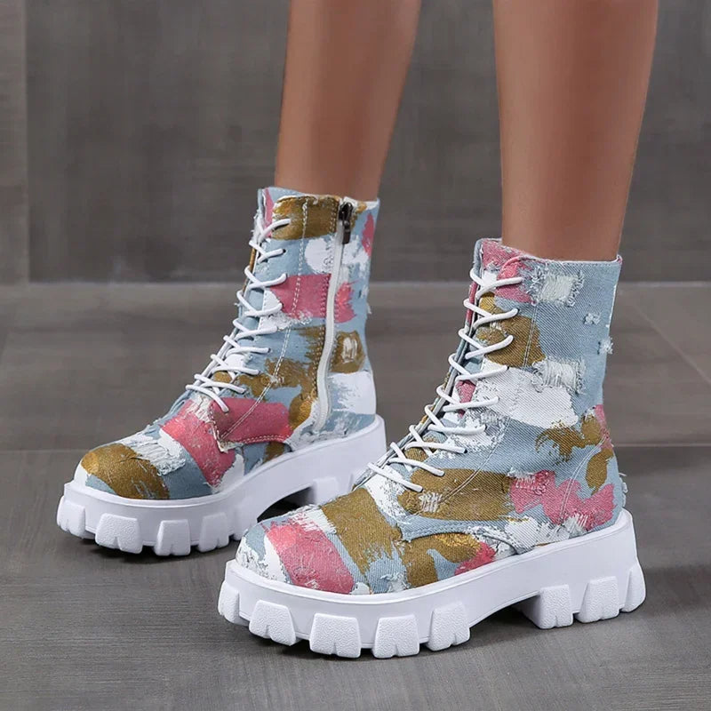 Breathable Thick-soled Fashionable Design Casual Boots