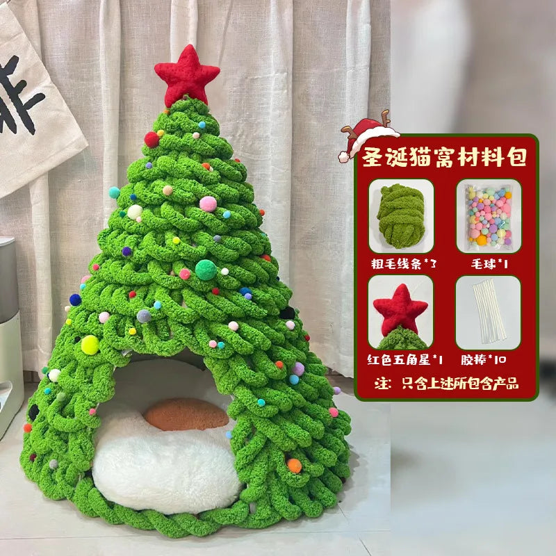 Christmas Tree Bed DIY Yarn Tools Package Homemade
