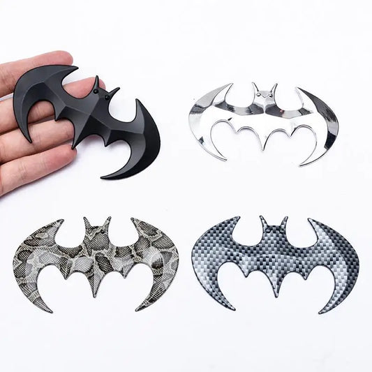 3D Metal Carbon Fiber Bat Emblem Badge