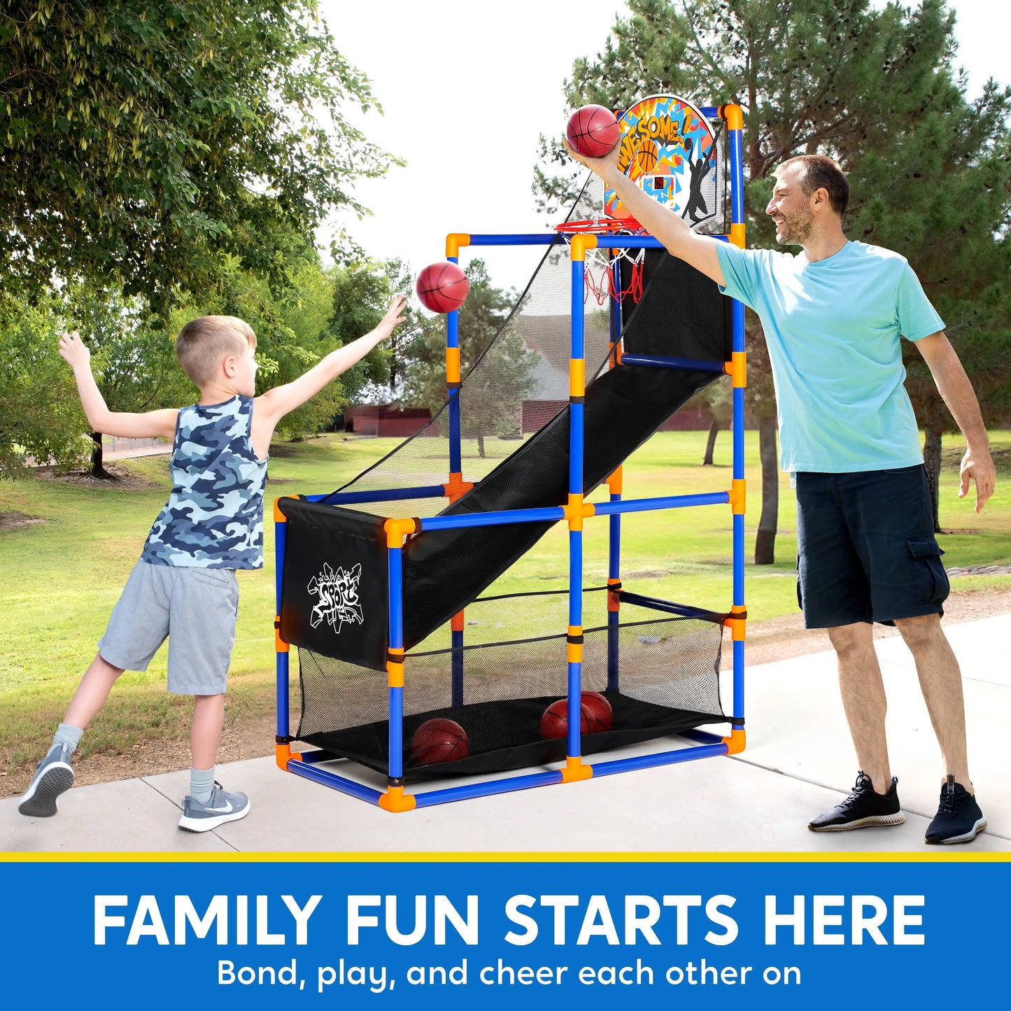 LED Scoring Arcade Basketball Game with 4 Balls for Ages 3-12