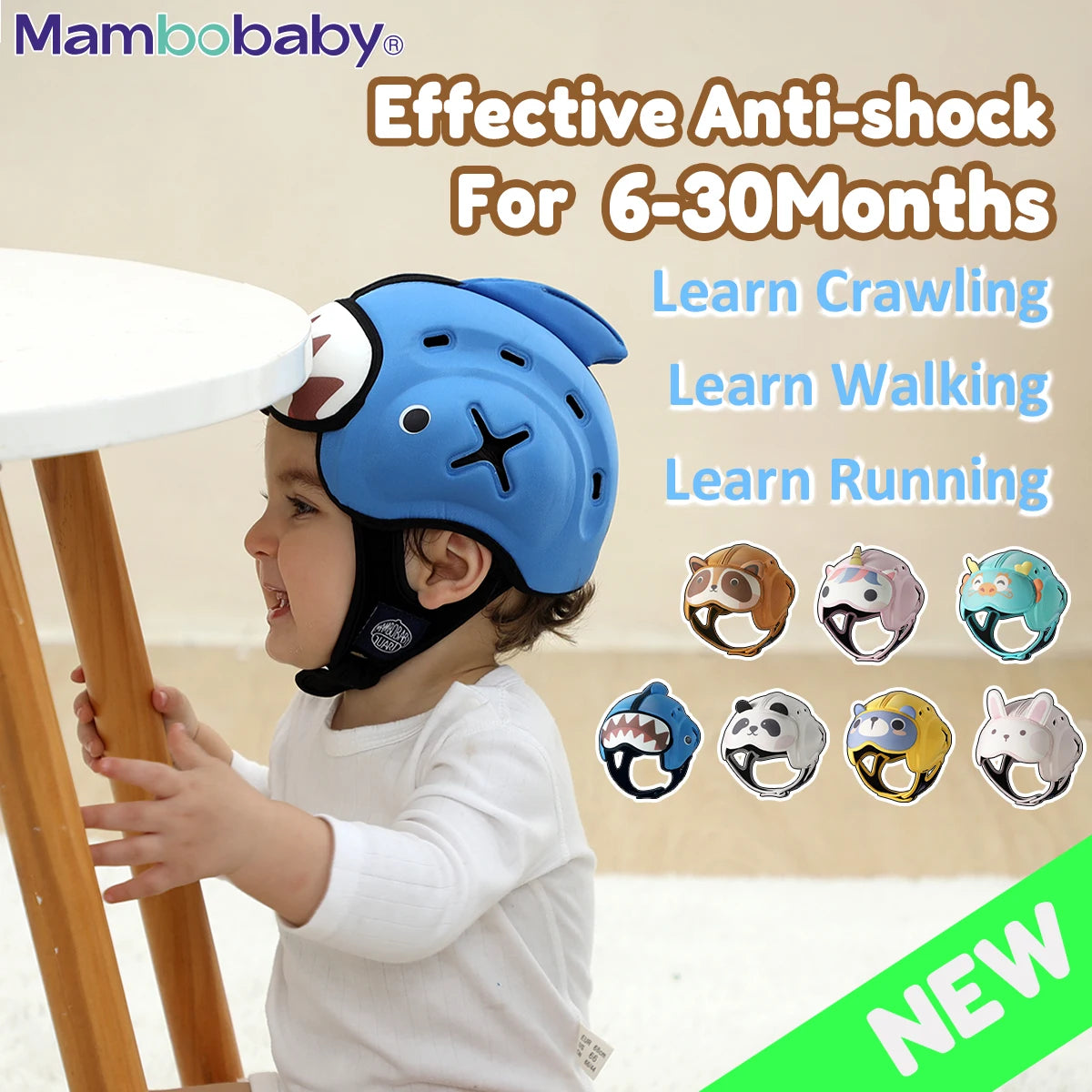 Safe Anti-Shock Baby Helmet Toddler Protector Headgear