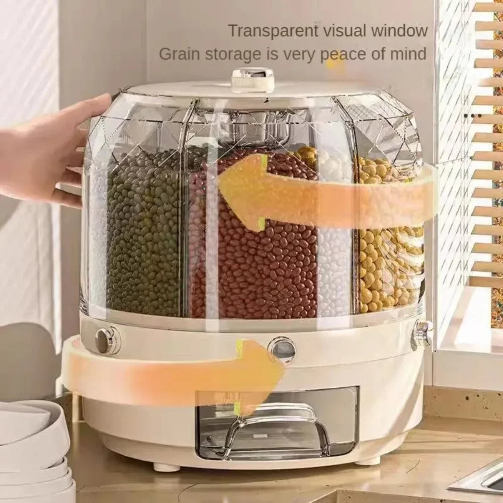 Kitchen Storage Box 360 Degree Rotating Dispenser