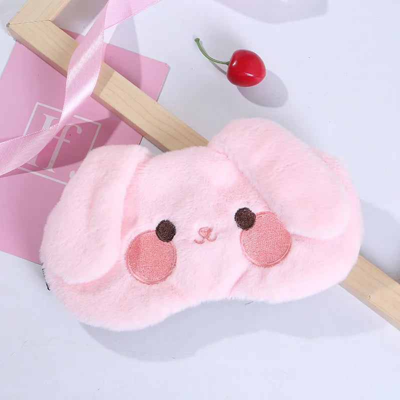 1pc Sleeping Mask Soft Plush Cute Eye Cover