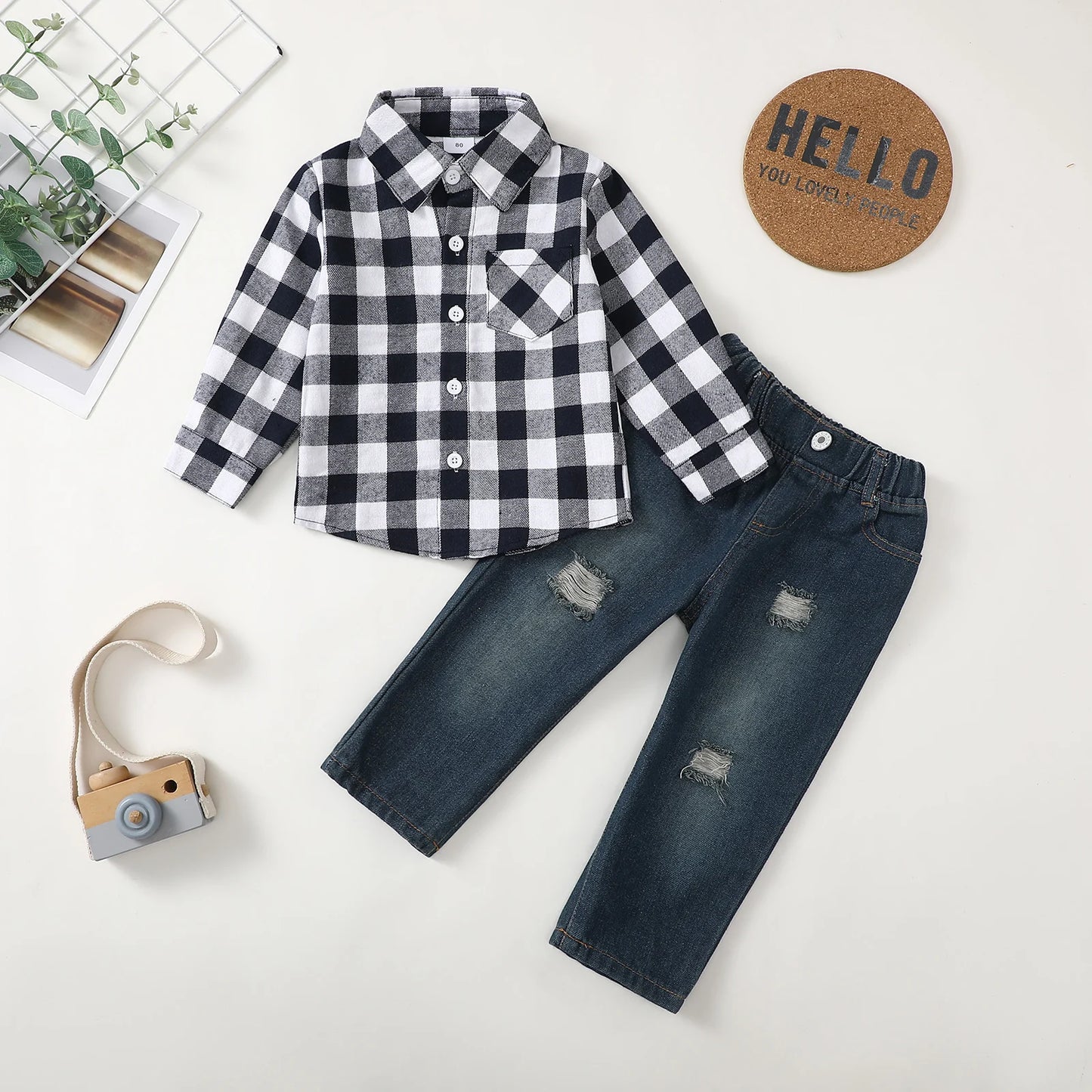 Toddler Boys Denim Jeans Pants Set