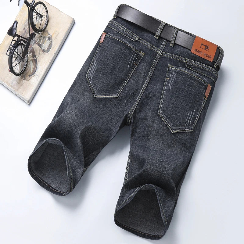 Stretch Black Blue Fashion Design Men's Shorts
