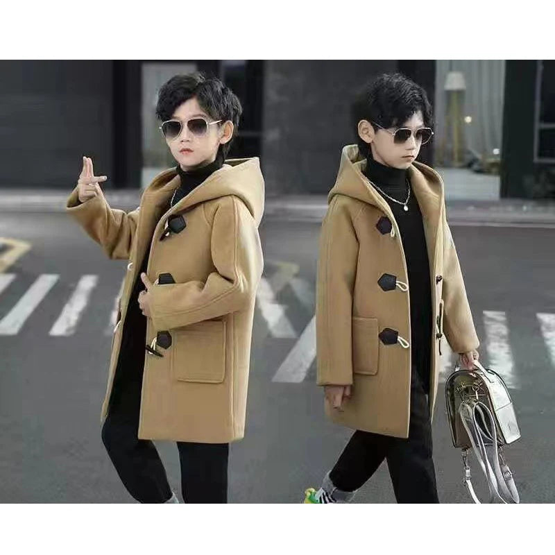 Boys Wool Coat Autumn Spring Fashion