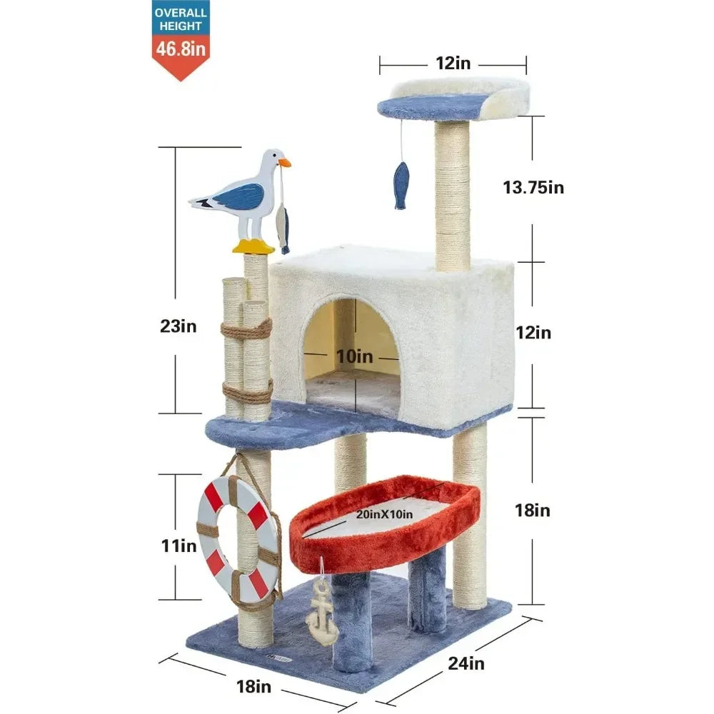 46.8 in Cat Tree Tower Condo