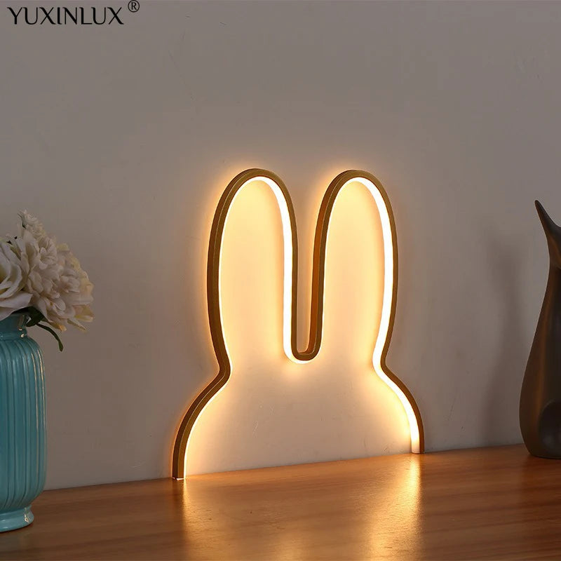 Cute Led Rabbit Wall Lights For Kid's Room